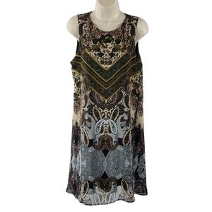 Julian Taylor sleeveless print swing dress